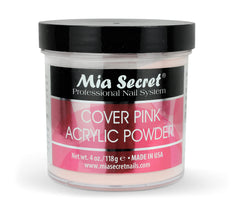 Mia Secret cover pink acrylic powder 4 oz bottle ready for flawless overlays