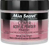 Mia Secret Cover Pinkish acrylic powder bottle for durable, smooth nails.