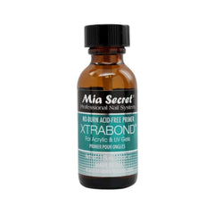 Mia Secret XTRABOND primer bottle for strong adhesion across acrylics, gels, and polish.