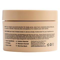 Miami Beach Bum cream dispensing shows spot-treatment convenience.
