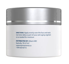 MiamiMD lifting cream texture close-up highlights immediate absorption and hopeful even tone.