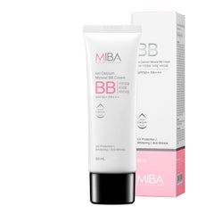 MIBA Ion Calcium Mineral BB Cream bottle delivering smooth, long-lasting coverage.