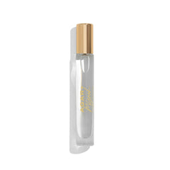 Closeup label of Michael Malul Agar and Myrrh EDP, premium travel-size choice.