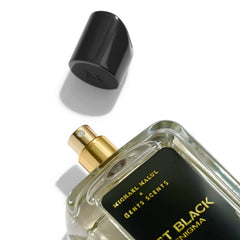 Close-up of the spray cap on Michael Malul Enigma for precise application.