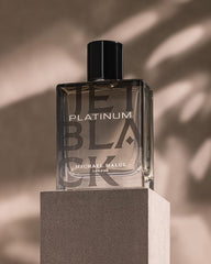 Michael Malul Jet Black Platinum packaging box for an upscale presentation