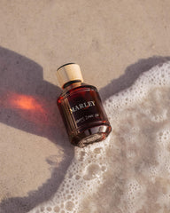 Michael Malul Lights Down Low fragrance notes visual featuring rose hip and geranium for subtle romance.