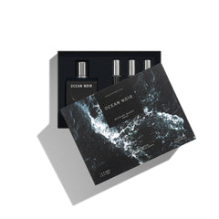 Michael Malul Ocean Noir bottle back, showcasing the label and craftsmanship.