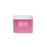 Miche Beauty Anti-Humidity Gel bottle application shows firm hold for defined curls.