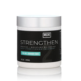 Miche Beauty Strengthen Protein Deep Conditioner bottle on shelf supports curl hydration