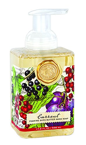 Michel Design Works Currant foaming hand soap bottle with moisturizing formula for soft skin
