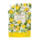 Michel Design Works Lemon Basil foam refill packaging for convenient kitchen use.