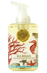 Michel Design Works Sea Breeze foaming hand soap bottle front with refreshing scent and rich lather.