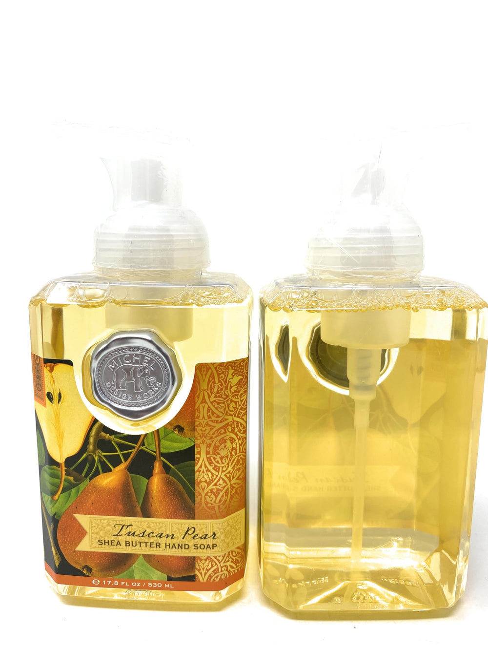 Michel Design Works Tuscan Pear foaming soap bottle, rich lather and premium packaging.