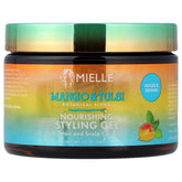 Mielle Mango Tulsi styling gel bottle delivering smooth, hydrated hair.