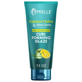 Mielle Organics Curl Forming Glaze bottle front shows defined, hydrated curls.