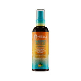 Mielle Organics Nourishing Thermal Heat Protectant Spray bottle provides heat protection and detangling benefits.
