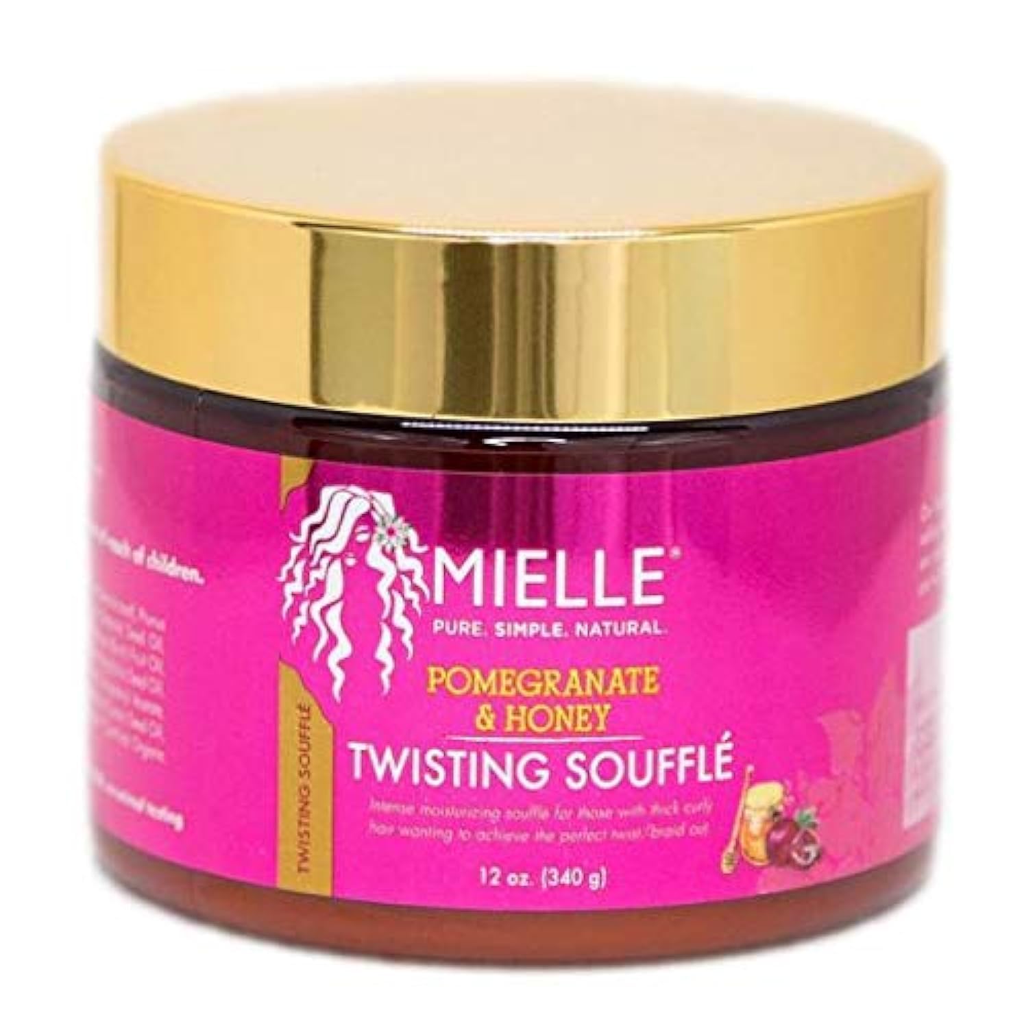 Mielle Organics Pomegranate and Honey Twisting Souffle jar ready for defined twist-outs