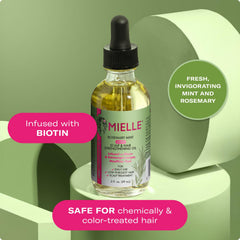 Mielle Organics formula with castor, tea tree, jojoba, coconut oils.