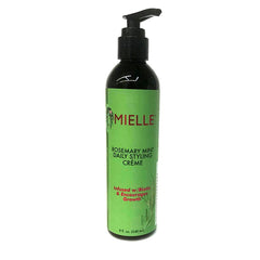 Mielle Rosemary Mint Edge Gel defines edges with smooth hold and refreshing scent.