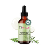 Mielle Rosemary & Mint Hair Oil bottle applying scalp nourishment