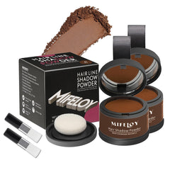 Mifeloy Root Cover-Up Powder in medium brown packaging for quick on-the-go color