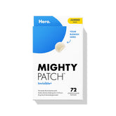 Mighty Patch Invisible+ patch on face showing discreet daytime coverage