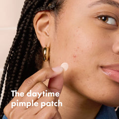 Mighty Patch Invisible+ daytime patch; clear matte finish for seamless wear under makeup.