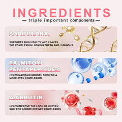 Mignor PDRN Serum pink texture swatch demonstrating lightweight hydration
