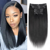 Mihugass Brazilian clip-in 12-inch front view for quick natural-style boost.