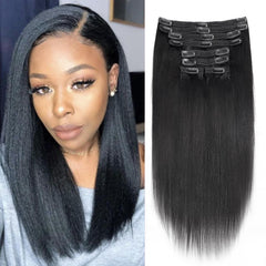 Mihugass Brazilian clip-in 12-inch front view for quick natural-style boost.