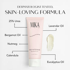 Texture non grasse de Mika Vie pour pieds – absorption rapide.