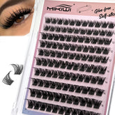 MIKIWI lash clusters packaging shows an easy, mess-free self-adhesive solution for quick glam