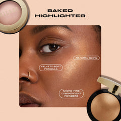 Milani Champagne D'Oro nose bridge glow highlights subtle radiance.