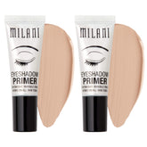 Milani Eyeshadow Primer 2-Pack packaging close-up for a long-lasting base.