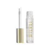 Milani lash-brow-serum bottle closeup showing fuller lashes and brows.