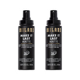 Milani setting spray bottle with charcoal formula priming and setting makeup.
