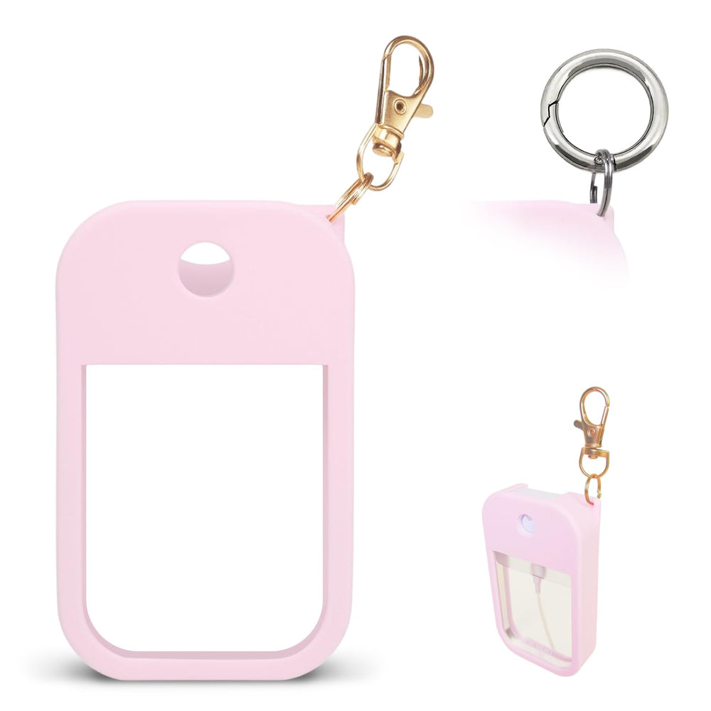 MILASONUS pink Touchland Power Mist case, front view, protects the bottle.