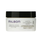 Milbon Matte Texturizing Paste jar for weightless, long-lasting texture.