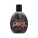 Millennium Tanning Forever Dark bottle close-up shows instant bronzing and rich color.