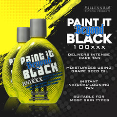 Paint it Beyond Black bronzer glow on bottle highlighting faster color