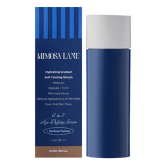Mimosa Lane 8-in-1 serum refill bottle for sustainable skincare routine.