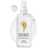 MIMOSU rice water spray bottle providing lightweight scalp hydration.
