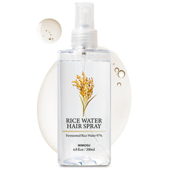 MIMOSU rice water spray bottle providing lightweight scalp hydration.