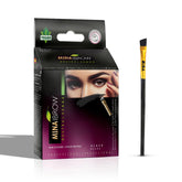 MinaiBrow black natural spot coloring powder bottle showing easy-to-use brow color with long-lasting results