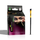 MinaiBrow dark brown powder bottle shows natural tint for precise brow color and easy application.