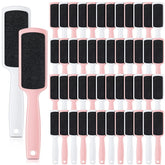 Minatee foot file double-sided pink and white for smoother heels.