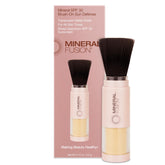 Mineral Fusion brush-on sun defense compact for on-the-go UV protection and shine control.