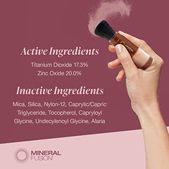 Mineral Fusion built-in brush applicator provides easy, precise coverage for any skin tone.