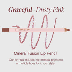 Close-up shows precise, feather-free lip definition with smooth glide.
