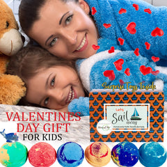 Vivid color bath water and bubbles from Mineral Me California bath bombs.
